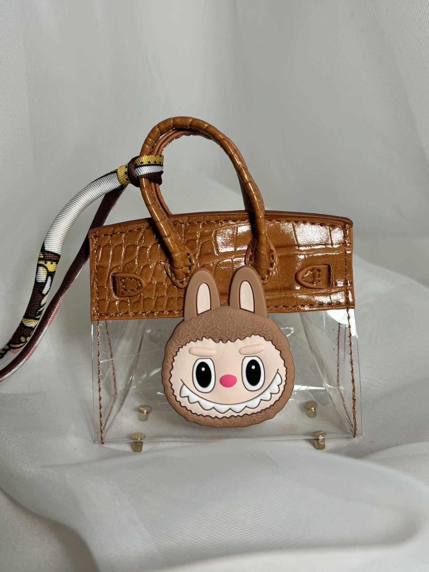 Porte-clés mini sac LABUBU bronze