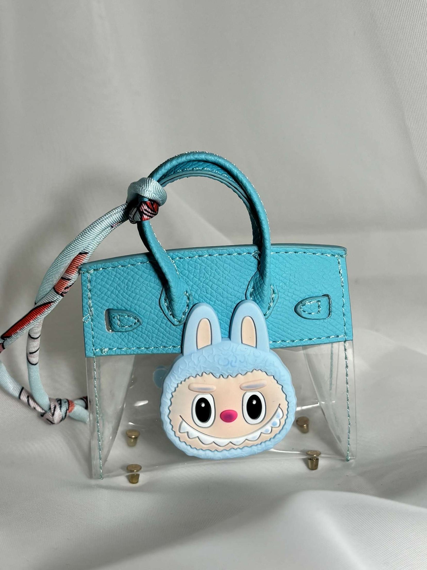 Porte-clés mini sac LABUBU turquoise