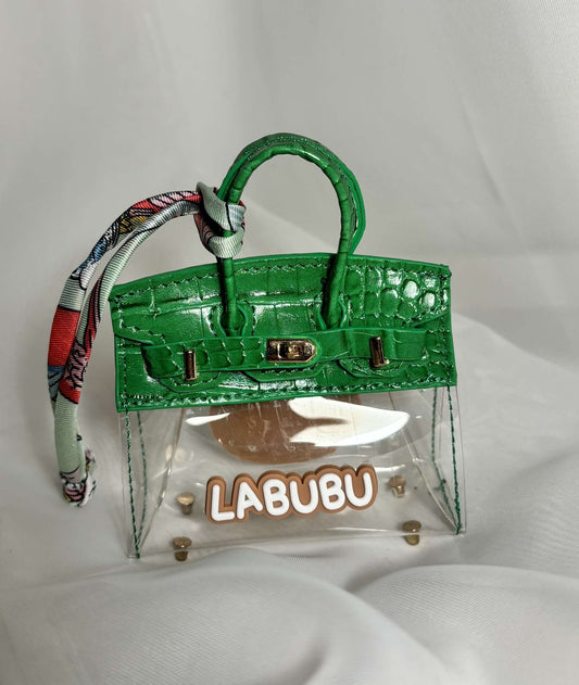 Porte-clés mini sac LABUBU vert