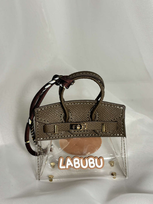 Porte-clés mini sac LABUBU marron
