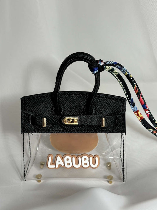 Porte-clés mini sac LABUBU noir