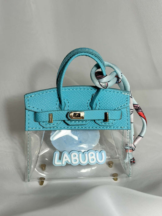 Porte-clés mini sac LABUBU turquoise