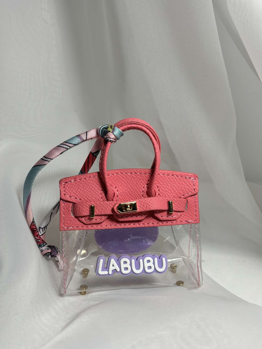 Porte-clés mini sac LABUBU rose